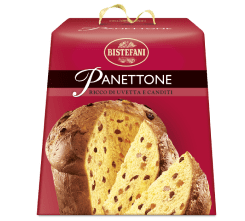 panettone tradizionale ricco di uvetta e canditi